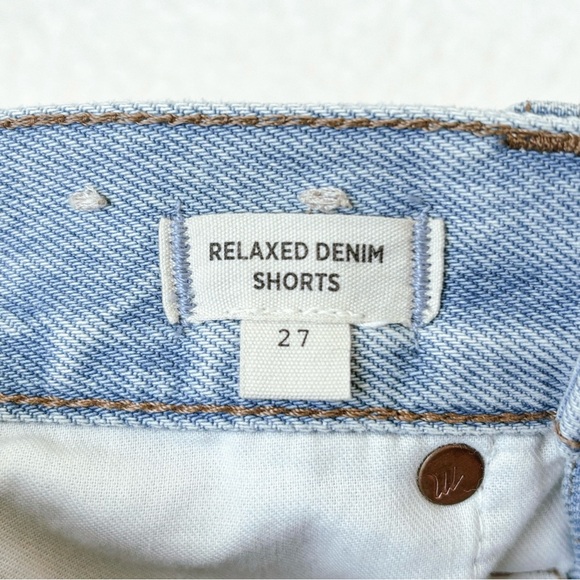 Madewell Relaxed Denim Jean Shorts in Cedarcroft Wash Size 27 - Picture 7 of 8